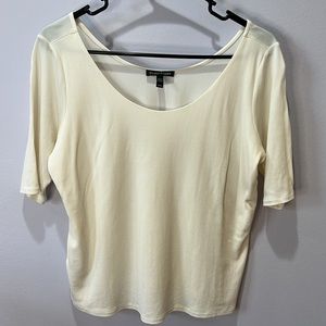 Eileen Fisher 100% Silk ivory top